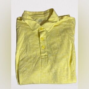 GAP Light Yellow Button-Up Polo